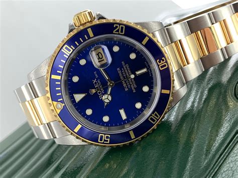 rolex submariner gold and steel|rolex 16613 vs 16613t.